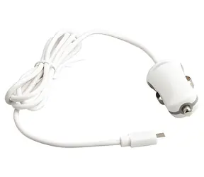 Valueline Autonabíječka bílá / Micro USB / 2.1A / 1 m