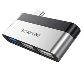 Borofone DH1 / USB hub / USB-C / 3x USB-A 3.0