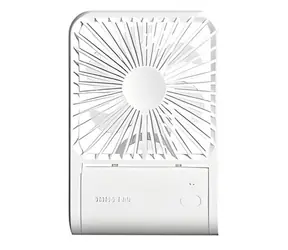 Mini ventilátor HX-123 bílá / Stolní ventilátor / USB-C / 3 rychlosti / Na baterie