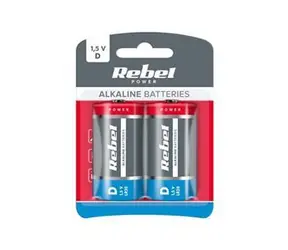 Rebel Alkaline Power D (LR20) / Baterie / Alkalická / 2 ks
