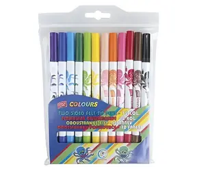 Easy Colours / Fixy / oboustranné / 12 barev / vypratelné