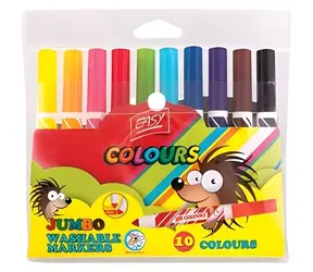 Easy Jumbo / Fixy / 10 barev / vypratelné / průměr tubusu 1,4 cm