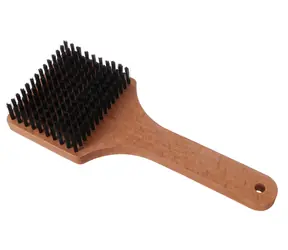 SIXTOL CAR DETAILING WOOD BRUSH 4 / Kartáč na čištění plášťů pneu jízdních kol / dřevěná rukojeť