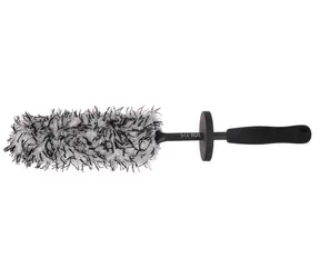SIXTOL CAR DETAILING TIRE BRUSH 3 / Kartáč na čištění ráfků kol / mikrovlákno / černo-bílá