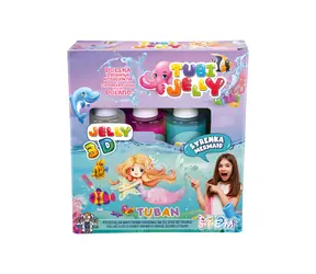 TUBAN Kreativní sada Tubi Jelly Mořská panna / 3D gelové figurky / 3 barevné gely / od 8 let