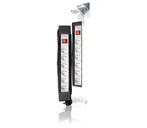 König KNES630E1PRO černá / Prodlužovací kabel / 6 zásuvek / 3 m / s vypínačem