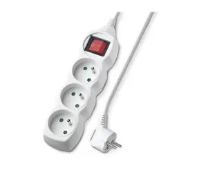 Geti GEC35S / Prodlužovací kabel / 230V / 3 zásuvky / 5 m / s vypínačem