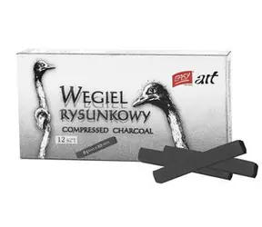 Easy Uhly na kreslení / Uhel / sada 12 ks / 65x10x10 mm