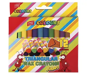 Easy Voskovky trojhranné JUMBO / Voskovky / 12 barev