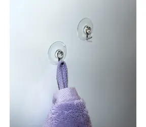 Spirella SUCTION HOOK průhledný / Háček s přísavkou / PVC / nerez ocel / průměr 23 mm