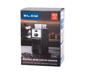 Blow CG-03 černá / Mlýnek na kávu / 150 W / 100 g / regulace hrubosti / kónické mlecí kameny