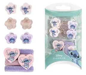 Cerdá Stitch Sada sponek a gumiček do vlasů 10 ks