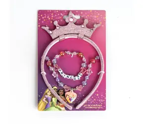 CERDA BEAUTY Sada dětských šperků Disney Princess / 3 ks / Čelenka, náhrdelník, náramek
