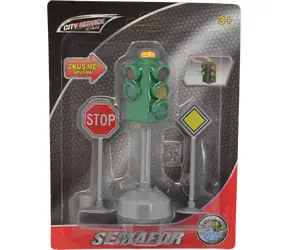 SPARKYS Semafor se zvukem CITY SERVICE CAR / 2 dopravní značky / na baterie / od 3 let