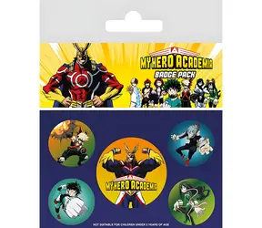 PYRAMID Set odznaků My Hero Academia / 5 ks / Průměr 2,5 a 3,5 cm / Licenční design