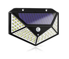 X-SITE BD002 / Venkovní solární LED světlo s čidlem pohybu a soumraku / 100 LED / 1000lm / IP65 / 270°