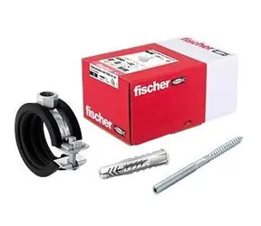fischer FGRS 25-30 / Sada objímek na potrubí / 10 ks / vč. hmoždinek UX a šroubů / rozsah upnutí 25–30 mm