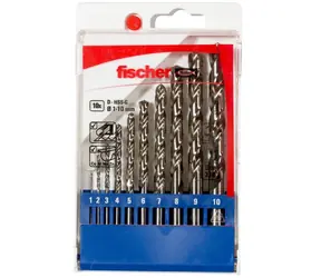 fischer 536603 / Sada vrtáků do kovu / HSS-G / 1-10 mm / 10 ks