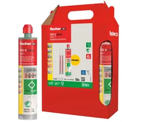 fischer FIS V Zero 300 T / Chemická injektážní malta / 6x300 ml / zelená / vč. 12 statických míchadel