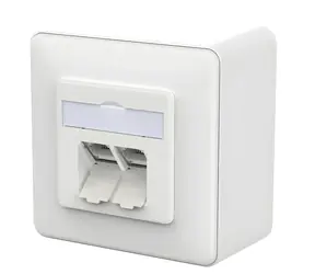 METZ CONNECT E-DAT bílá / Datová zásuvka / 2x RJ45 / Cat.6A / Na omítku / IDC