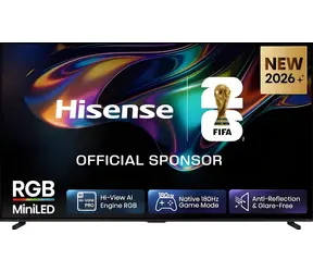 100" Hisense 100UR8DS černá / Televize / RGB MiniLED / UHD 4K / 180Hz / HDMI 2.1 / Wi-Fi / VIDAA / 50W repro