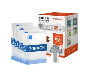 Etenwolf VB03 / Sada vakuových sáčků / elektrická pumpa / 1500 mAh / 360 l/min / 20 ks