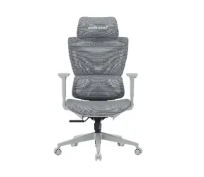 Anda Seat X-Air Mega Size XL šedá / Herní židle / síťovina / nosnost 120 kg / sklon 105-126° / 3D područky