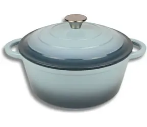 NoName Litinový hrnec smaltovaný sůl mořská / Objem 4 l / Průměr 24 cm