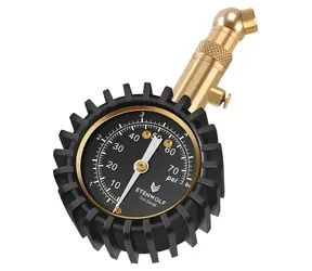 Etenwolf G200 / Tlakoměr / 0–75 PSI (0–5 bar) / mosazné tělo / otočná špička 360°