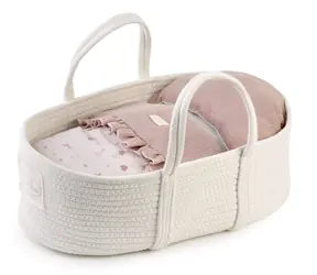 ANTONIO JUAN 92502 Mojžíšův košík Savanna / Bavlněný / S povlečením / Pro panenky do 42 cm / od 2 let