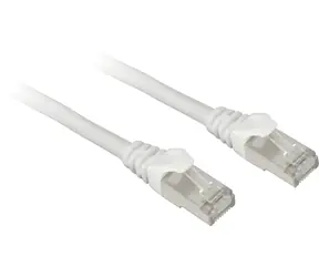 Sharkoon RJ45 Cat.6 SFTP bílá / Patch kabel / RJ45-RJ45 / 0,25 m