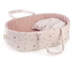 ANTONIO JUAN 92333 Košík pro panenku Savanna / textilní / s polštářem / pro panenky do 33 cm
