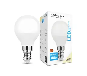 Modee LED žárovka Mini Globe E14 4,9W / Žárovka / náhrada za 40W / studená bílá 4000K / 470 lm