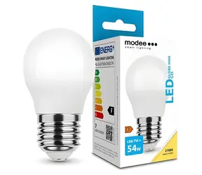 Modee LED žárovka Mini Globe E27 7W teplá bílá / Žárovka / 700 lm / 2700K / náhrada za 54W
