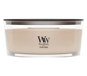 WoodWick Crystal Ginger / Vonná svíčka s dřevěným knotem / 453,6 g / doba hoření 30-40 hod
