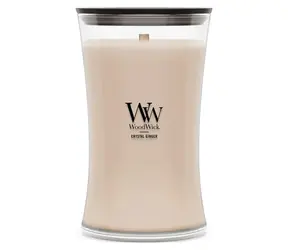 WoodWick Crystal Ginger / Vonná svíčka s dřevěným knotem / 609,5 g / doba hoření 110-120 hod