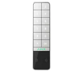 AJAX KeyPad Outdoor Jeweller (8EU) ASP bílá / Bezdrátová klávesnice / venkovní / mechanická / dosah 1700 m
