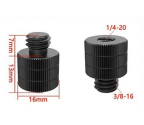 STABLECAM adaptér šroub 3/8" na 1/4" černý / Adaptér / hliníková slitina / 5 g