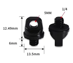 Stablecam Šroub s háčkem 1/4" černý / Příslušenství pro fotoaparáty / Hliníková slitina / 2,6 g