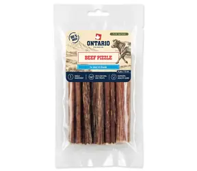 Ontario Pure Nature Hovězí penis sušený 12 cm / Pochoutka pro psy / 4 ks