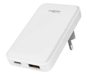 Ansmann 265PD bílá / Nabíjecí adaptér / 1x USB-C / 1x USB-A / 65W / PD / QC