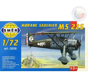 SMĚR Plastikový model Morane Saulnier MS 225 / Letadlo / 1:72 / 10,5x15,5 cm / od 6 let