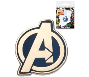 Odznak Avengers logo kovový / Placka / průměr 2,5 cm / od 6 let