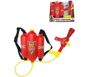Hasičská sada s hasicím přístrojem a stříkací pistolí / Hasičská sada / plast / od 3 let