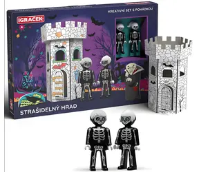 EFKO Igráček Kreativní sada Strašidelný hrad / 2 figurky + skládačka z kartonu / od 4 let / výroba ČR