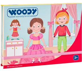 WOODY Magnetické puzzle Módní salon / Dřevěná skládačka / 39 dílků / od 3 let