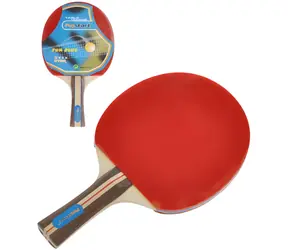 Dětská pálka na stolní tenis 2-Play červená / Dřevo, guma / 25 cm / od 3 let