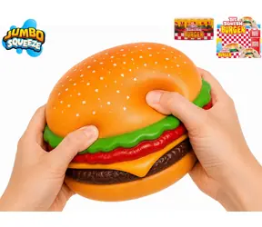 Mega Squeeze Hamburger / Antistresová hračka / strečová / 12,5 cm