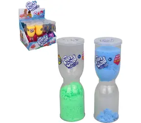 Tekutý barevný písek v přesýpacích hodinách 18 cm / Kreativní hračka / 6 barev / od 3 let