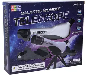 Wiky Dětský hvězdářský teleskop / Teleskop / Zvětšení 20x/30x/40x / Otočný objektiv / Stativ a výměnné čočky